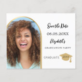 Foto boog goud Graduation Party Save the Date Flyer (Voorkant)