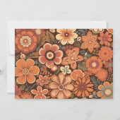 Foto Boog Groovy Retro 70s Bloemige Bruiloft Save The Date (Achterkant)