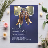 Foto boog marine blauw Quinceanera Kaart