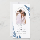 Foto-boog, marine huwelijksaankondiging bladwijzer (Voorkant)