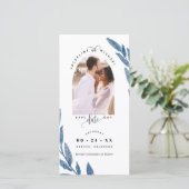 Foto-boog, marine huwelijksaankondiging bladwijzer (Staand voorkant)