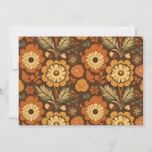 Foto Boog Moderne Retro jaren 70 Bloemen Bruiloft Save The Date (Achterkant)