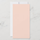 Foto-boog, perzik trouw save the date bladwijzer (Achterkant)