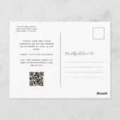 Foto Boog QR Code Marineblauw Bewaar de Datum Briefkaart (Achterkant)