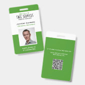 Foto boomdienst personeelsbadge badge (Voor- en achterkant)