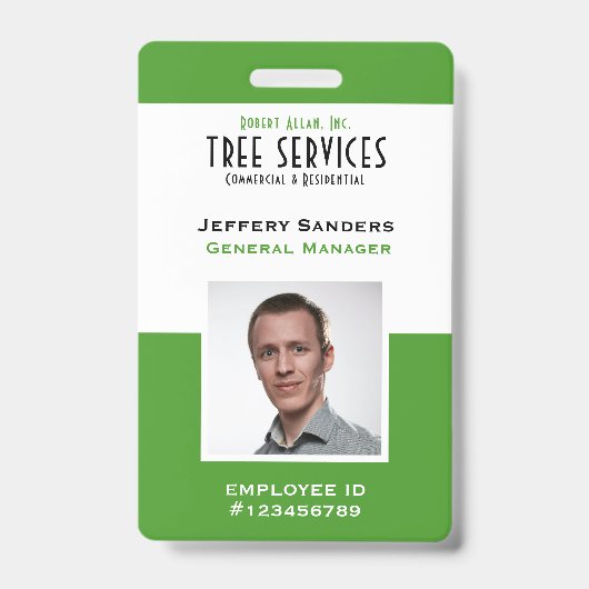 Foto boomdienst personeelsbadge badge (Voorzijde)