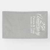 Foto Booth Achtergrond - 25e bruiloft Jubileum Spandoek (Horizontaal)