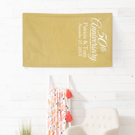 Foto Booth Achtergrond - 50e bruiloft Jubileum Spandoek (Insitu)