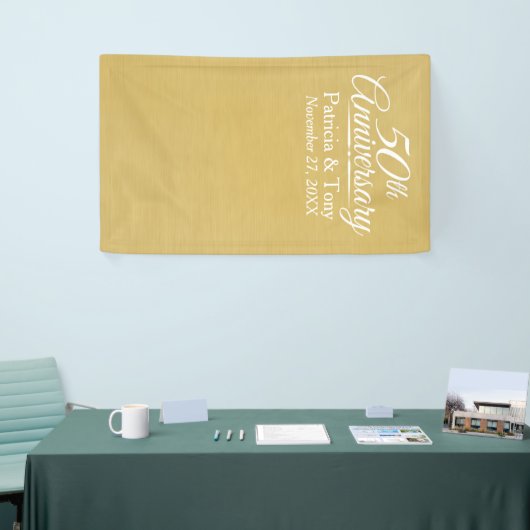 Foto Booth Achtergrond - 50e bruiloft Jubileum Spandoek (Beurs)