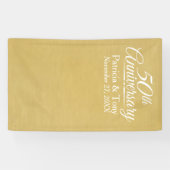 Foto Booth Achtergrond - 50e bruiloft Jubileum Spandoek (Horizontaal)