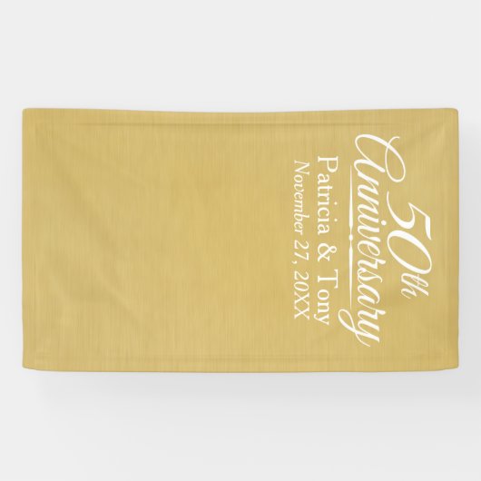 Foto Booth Achtergrond - 50e bruiloft Jubileum Spandoek (Horizontaal)