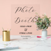 Foto Booth Black White Wedding Acryl Bord (Huwelijk)