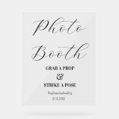 Foto Booth Black White Wedding Acryl Bord (Voorkant)