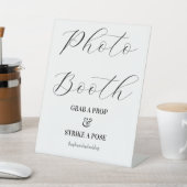 Foto Booth Black White Wedding Reclamebord Met Voetstuk (Insitu)