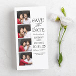 Foto Booth Bladwijzer Style Modern Save the Date<br><div class="desc">Fun foto booth bladwijzer sparen de kaarten van de datumfoto. Volledig aanpasbaar: kies een achtergrondkleur,  verander de tekstkleur,  voeg uw verloving toe aan de achterzijde... </div>