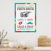 Foto Booth Bord Carnaval Circus Verjaardag R Poster (Keuken)