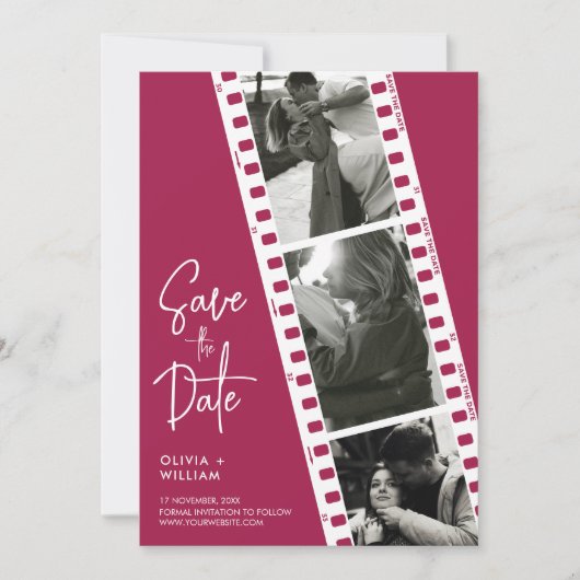 Foto Booth Bruiloft Bewaar de datum uitnodiging (Voorkant)