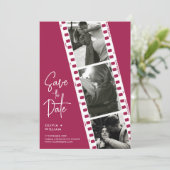Foto Booth Bruiloft Bewaar de datum uitnodiging (Staand voorkant)
