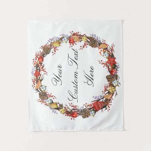 Foto Booth Decor, kerstbruiloft achterste druppel Wandkleed (Voorkant)