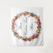 Foto Booth Decor, kerstbruiloft achterste druppel Wandkleed (Voorkant)