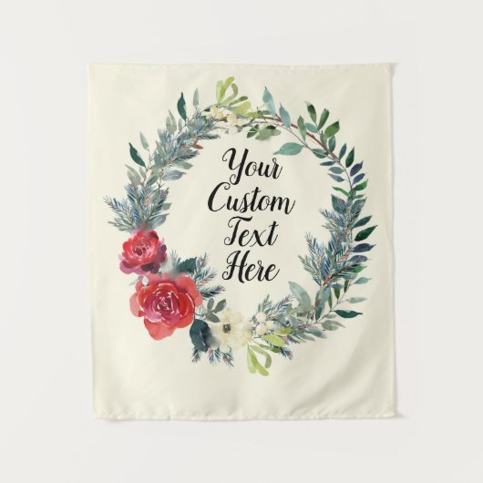 Foto Booth Decor, kerstbruiloft achterste druppel Wandkleed (Voorkant)