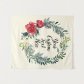 Foto Booth Decor, kerstbruiloft achterste druppel Wandkleed (Voorkant (horizontaal))