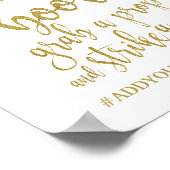 Foto booth Gouden Glitter 8x10 Trouwbord Poster (Hoek)