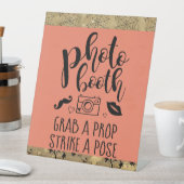 Foto Booth Grab a Prop Custom Halloween Weddenscha Reclamebord Met Voetstuk (Insitu)