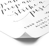 Foto Booth Guest Book Calligraphy Weddenschap Poster (Hoek)