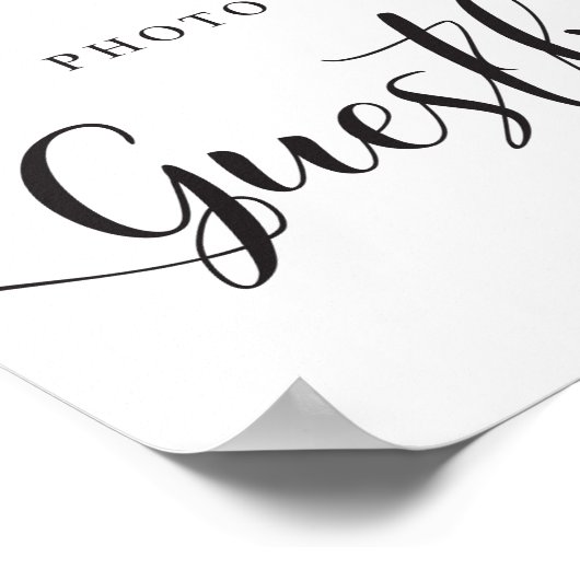 Foto Booth Guestbook Sign for Weddings Poster (Hoek)