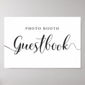 Foto Booth Guestbook Sign for Weddings Poster (Voorkant)