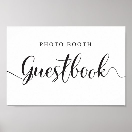 Foto Booth Guestbook Sign for Weddings Poster (Voorkant)