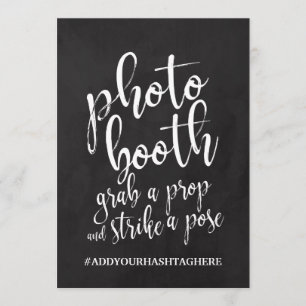 Foto Booth Hashtag Betaalbaar bord Kaart