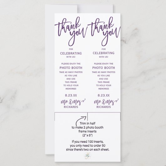 Foto Booth-Lijsten invoegen | Penseel (pruimen/Paa (Voorkant)