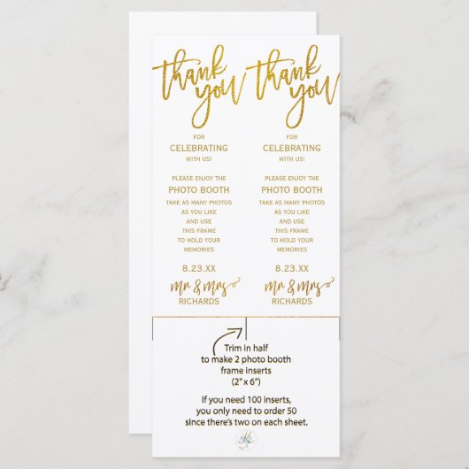 Foto Booth-Lijsten invoegen | Penseelscript-Faux F (Voorkant / Achterkant)