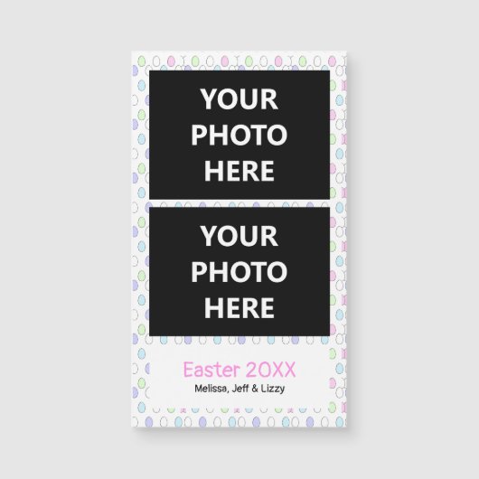 Foto Booth Magnet Cute Easter | 2 AFBEELDINGEN (Voorkant)