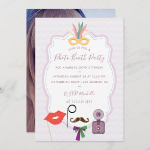 Foto Booth Party Invitation Kaart