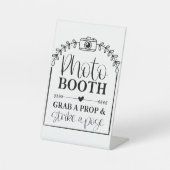 Foto Booth Party-teken Reclamebord Met Voetstuk (Voorkant)