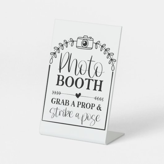 Foto Booth Party-teken Reclamebord Met Voetstuk (Voorkant)