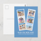 Foto Booth Personalized 6 Afbeeldingen and Text Briefkaart (Voorkant / Achterkant)