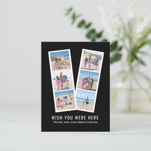 Foto Booth Personalized 6 Afbeeldingen and Text Briefkaart (Staand voorkant)
