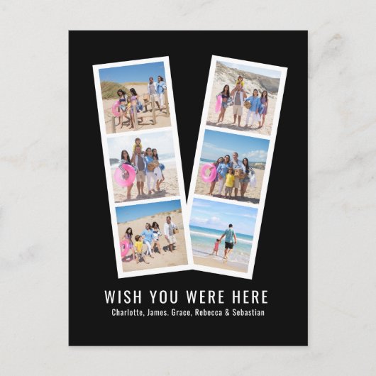 Foto Booth Personalized 6 Afbeeldingen and Text Briefkaart (Voorkant)