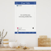 Foto Booth Prop Lijst Poster blauw (Keuken)