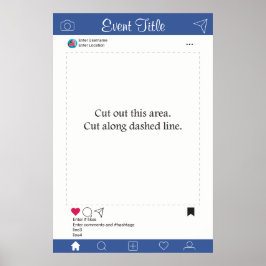 Foto Booth Prop Lijst Poster blauw