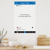 Foto Booth Prop Lijst Poster Blauw zwart (Keuken)