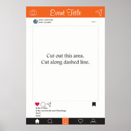 Foto Booth Prop Lijst Poster Orang en Black