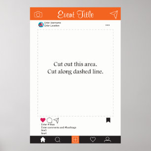 Foto Booth Prop Lijst Poster Orang en Black