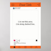 Foto Booth Prop Lijst Poster Social Media Design (Voorkant)