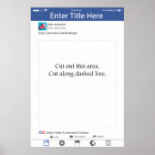 Foto Booth Prop Lijst Social Media Design Poster (Voorkant)