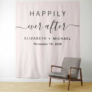 Foto booth Roze 'Happily Ever After' Wandkleed